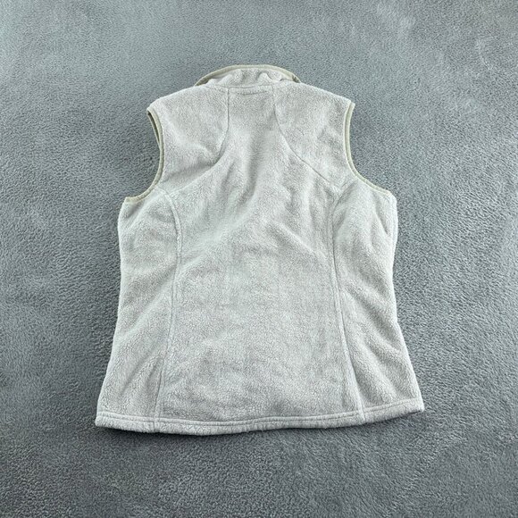 The North Face Womens Fleece Zip-Up Vest L/G Ivory White Soft 5773 - Picture 2 of 9